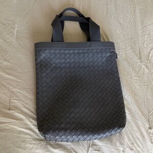 Bottega Veneta Grey Intrecciato Woven Tote